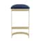 Manhattan Comfort Aura Bar Stool in Blue and Polished Brass (Set of 2) 2-BS006-BL - alternate 3